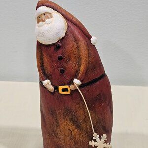 Raz Imports Old World Leaning Red Santa Claus Christmas Figurine 6.75 in Holiday
